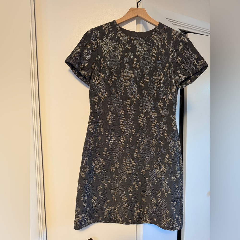 Banana Republic Gray Gold Dress